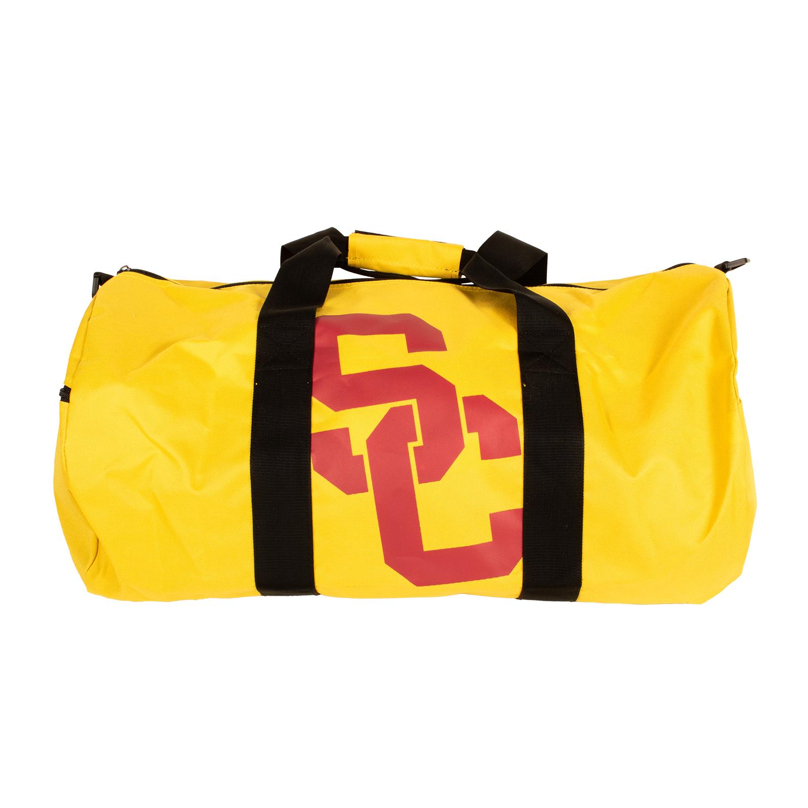 USC Trojans Gold SC Interlock Vessel Barrel Duffle Bag